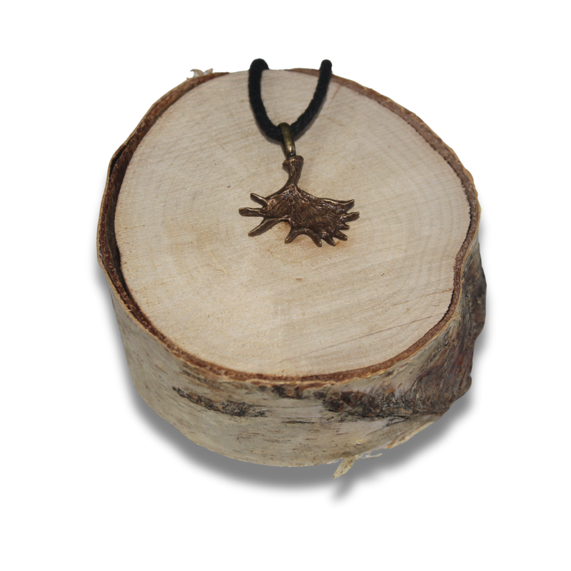 KP21 Žalvario pakabukas: Briedžio Delninis Ragas - Image 1