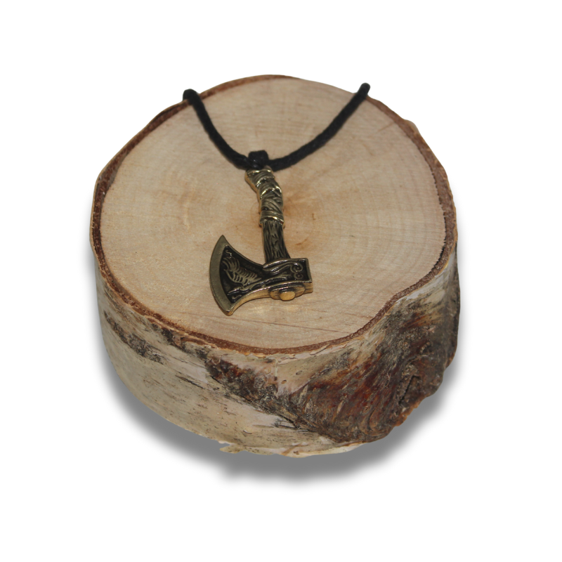 V2 Rankų darbo Vikingų kirvis „Vilkas ir Feniksas“ - Image 1