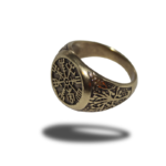 Rankų darbo Vikingų žiedas su Rūnomis