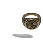 Rankų darbo Vikingų žiedas su Rūnomis - Image 5