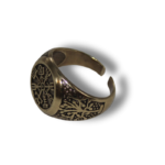 Rankų darbo Vikingų žiedas su Rūnomis - Image 6