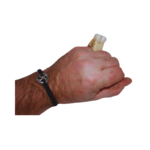 Rankų darbo natūralaus kaulo žiedas su dantimi - Image 4