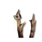 Rankų darbo Tauriojo elnio rago žiedas–amuletas su Baltų Saulės ženklu - Image 3