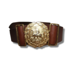 Rankų darbo lietuviškas odinis Tarpukario Lietuvos karininko diržas - Image 4