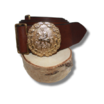 Rankų darbo lietuviškas odinis Tarpukario Lietuvos karininko diržas - Image 3