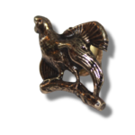 Žalvarinis ženkliukas: Lietuvos kurtinys (pievų ir durpynų "Karalius") ant šakos - Image 2