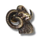 Rankų darbo žalvarinis ženkliukas „Avinas“ - Image 3